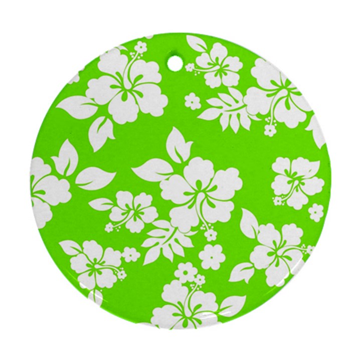 Lime Hawaiian Ornament (Round) 