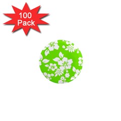 Lime Hawaiian 1  Mini Magnets (100 Pack) 