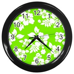 Lime Hawaiian Wall Clocks (black) by AlohaStore