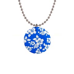 Blue Hawaiian Button Necklaces