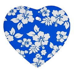 Blue Hawaiian Heart Ornament (2 Sides) by AlohaStore