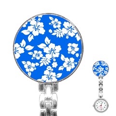 Blue Hawaiian Stainless Steel Nurses Watch