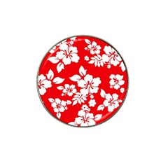 Red Hawaiian Hat Clip Ball Marker