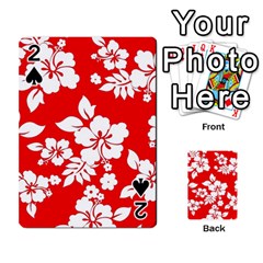 Red Hawaiian Playing Cards 54 Designs 