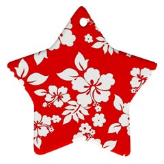 Red Hawaiian Star Ornament (Two Sides) 