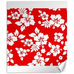 Red Hawaiian Canvas 8  X 10 