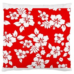 Red Hawaiian Large Flano Cushion Case (one Side)