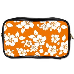 Orange Hawaiian Toiletries Bags by AlohaStore