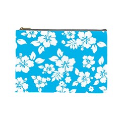 Light Blue Hawaiian Cosmetic Bag (large) 