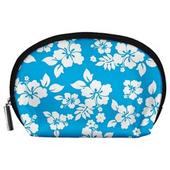 Light Blue Hawaiian Accessory Pouches (large)  by AlohaStore