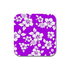 Purple Hawaiian Rubber Square Coaster (4 Pack)  by AlohaStore