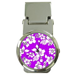 Purple Hawaiian Money Clip Watches by AlohaStore