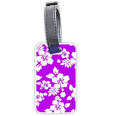 Purple Hawaiian Luggage Tags (one Side)  by AlohaStore