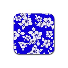 Deep Blue Hawaiian Rubber Coaster (square)  by AlohaStore