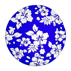 Deep Blue Hawaiian Round Filigree Ornament (2side) by AlohaStore