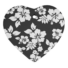 Gray Hawaiian Ornament (heart)  by AlohaStore