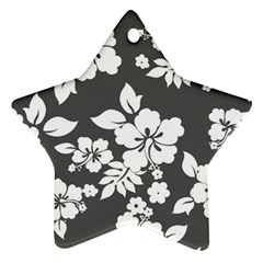 Gray Hawaiian Star Ornament (two Sides)  by AlohaStore