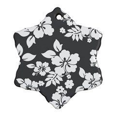 Gray Hawaiian Snowflake Ornament (2-side) by AlohaStore