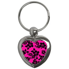 Dark Baby Pink Hawaiian Key Chains (heart)  by AlohaStore