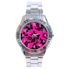 Dark Baby Pink Hawaiian Stainless Steel Analogue Watch by AlohaStore