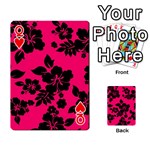 Dark Pink Hawaiian Playing Cards 54 Designs  Front - HeartQ
