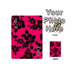 Dark Pink Hawaiian Playing Cards 54 (Mini)  Front - Spade4