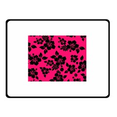 Dark Pink Hawaiian Double Sided Fleece Blanket (small)  by AlohaStore