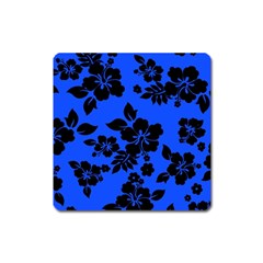 Dark Blue Hawaiian Square Magnet by AlohaStore