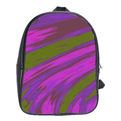 Swish Purple Green School Bags(large)  by BrightVibesDesign