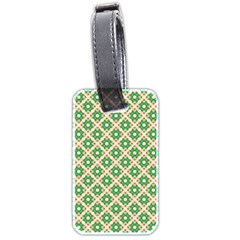 Crisscross Pastel Green Beige Luggage Tags (two Sides) by BrightVibesDesign