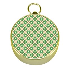 Crisscross Pastel Green Beige Gold Compasses by BrightVibesDesign