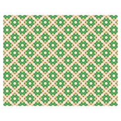 Crisscross Pastel Green Beige Double Sided Flano Blanket (medium) 