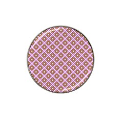 Crisscross Pastel Pink Yellow Hat Clip Ball Marker (4 Pack) by BrightVibesDesign