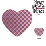 Crisscross Pastel Pink Yellow Multi-purpose Cards (Heart)  Front 38