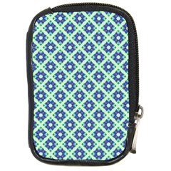 Crisscross Pastel Turquoise Blue Compact Camera Cases by BrightVibesDesign