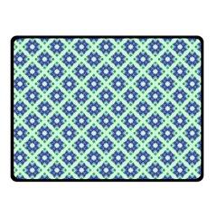 Crisscross Pastel Turquoise Blue Double Sided Fleece Blanket (small)  by BrightVibesDesign