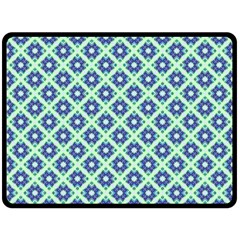 Crisscross Pastel Turquoise Blue Double Sided Fleece Blanket (large)  by BrightVibesDesign