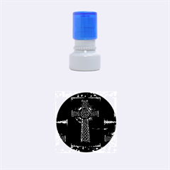 Purple Celtic Cross Rubber Round Stamps (small) by morbidcouture