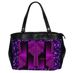 Purple Celtic Cross Office Handbags (2 Sides)  by morbidcouture