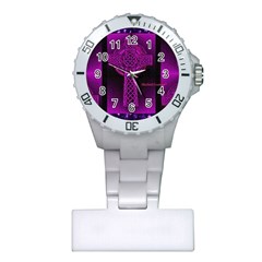 Purple Celtic Cross Plastic Nurses Watch