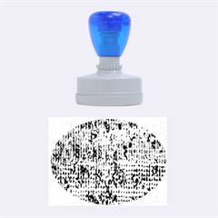 Multicolored Digital Grunge Print Rubber Oval Stamps