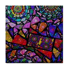 Fractal Stained Glass Tile Coasters by WolfepawFractals