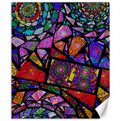 Fractal Stained Glass Canvas 8  X 10  by WolfepawFractals