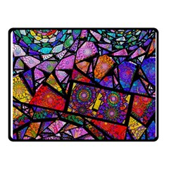 Fractal Stained Glass Fleece Blanket (small)