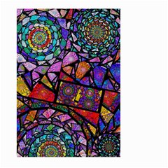 Fractal Stained Glass Large Garden Flag (two Sides)