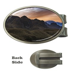 Sunset Scane At Cajas National Park In Cuenca Ecuador Money Clips (oval)  by dflcprints