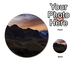 Sunset Scane At Cajas National Park In Cuenca Ecuador Multi-purpose Cards (round)  by dflcprints