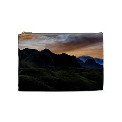 Sunset Scane At Cajas National Park In Cuenca Ecuador Cosmetic Bag (medium)  by dflcprints