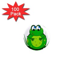 Green Frog 1  Mini Magnets (100 Pack)  by Valentinaart