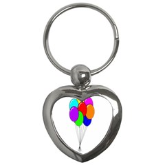Colorful Balloons Key Chains (heart)  by Valentinaart